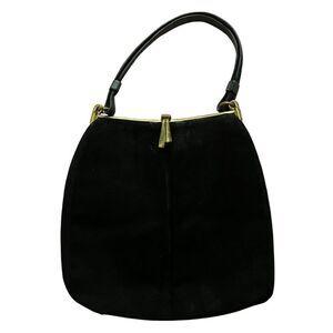 Vtg 40s/50s Coblentz Original Black Perma #Suede Evening Bag Purse